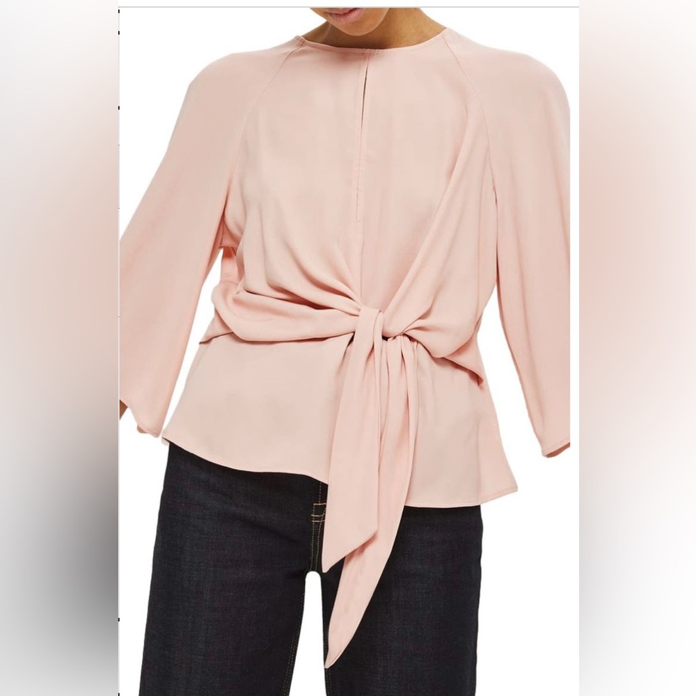 Topshop - Slouchy Knot Front Blouse